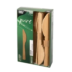 PAPSTAR Messer, aus Bambus "pure" 17 cm