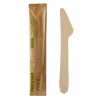 PAPSTAR Messer, Holz "pure" 16,5 cm einzeln verpackt in Papierbeutel
