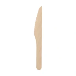 PAPSTAR Messer, Holz "pure" 16,5 cm gewachst