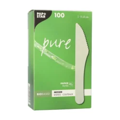 PAPSTAR Messer, Papier "pure" 15,8 cm weiß, 10 x 100 Stück