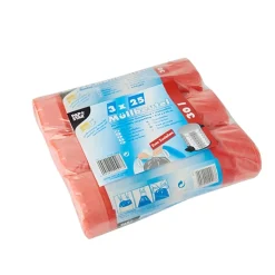 PAPSTAR Müllbeutel mit Zugband, HDPE 30 l 70 cm x 55 cm rot