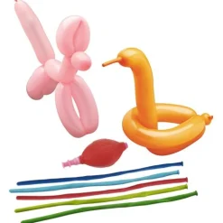 PAPSTAR Modellierballons 120 cm farbig sortiert mit Pumpe