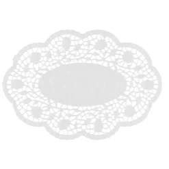 PAPSTAR Mokkadeckchen oval 24 cm x 16,5 cm weiß