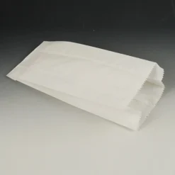 PAPSTAR Papierfaltenbeutel, Cellulose, gefädelt 21 cm x 10 cm x 5 cm weiß Füllinhalt 0,5 kg