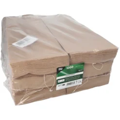 PAPSTAR Papierfaltenbeutel gefädelt Kraftpapier 42 cm x 15 cm x 7 cm braun Füllinhalt 3 kg