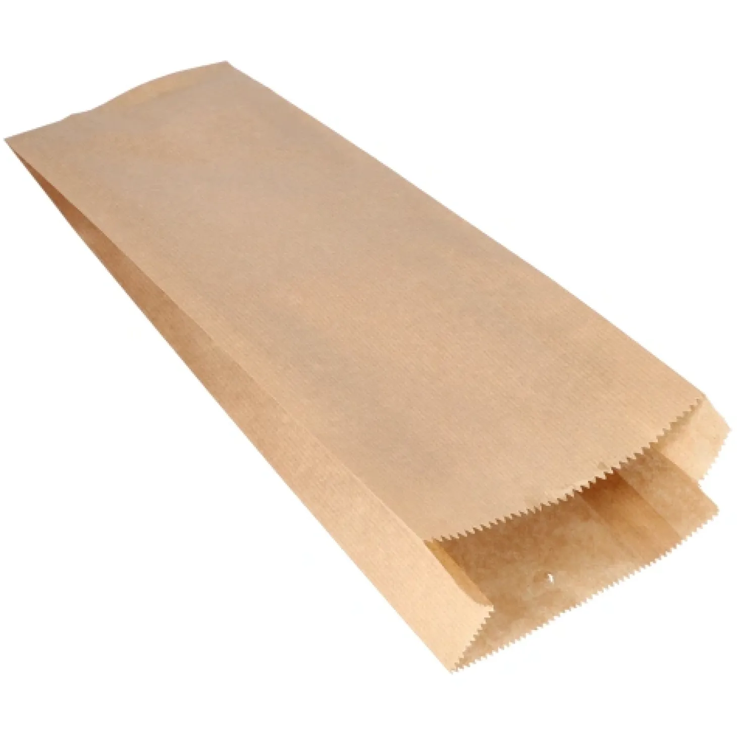 PAPSTAR Papierfaltenbeutel gefädelt Kraftpapier 42 cm x 15 cm x 7 cm braun Füllinhalt 3 kg