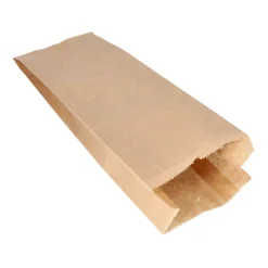 PAPSTAR Papierfaltenbeutel gefädelt Kraftpapier 35 cm x 13 cm x 7 cm braun Füllinhalt 2 kg