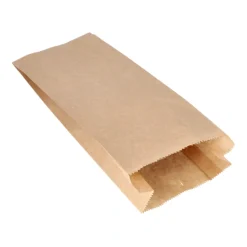 PAPSTAR Papierfaltenbeutel gefädelt Kraftpapier 35 cm x 15 cm x 7 cm braun Füllinhalt 2,5 kg