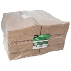 PAPSTAR Papierfaltenbeutel gefädelt Kraftpapier 35 cm x 15 cm x 7 cm braun Füllinhalt 2,5 kg