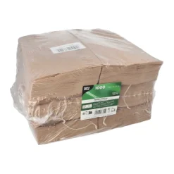 PAPSTAR Papierfaltenbeutel gefädelt Kraftpapier 28 cm x 13 cm x 7 cm braun Füllinhalt 1,5 kg