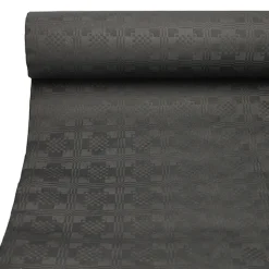 PAPSTAR Papiertischtuch mit Damastprägung 50 m x 1 m schwarz