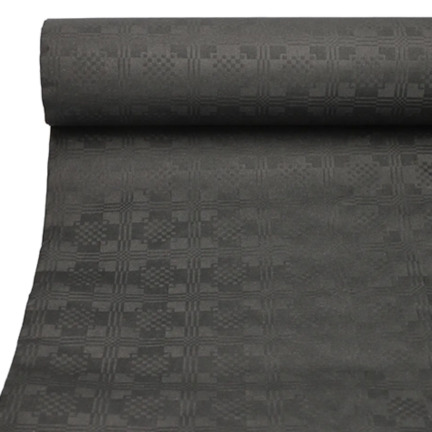 PAPSTAR Papiertischtuch mit Damastprägung 50 m x 1 m schwarz