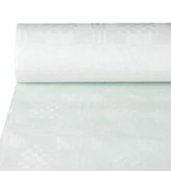 PAPSTAR Papiertischtuch mit Damastprägung 50 m x 1 m weiß, 1 Rolle