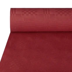 PAPSTAR Papiertischtuch mit Damastprägung 50 m x 1 m bordeaux