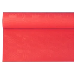 PAPSTAR Papiertischtuch mit Damastprägung 6 m x 1,2 m rot