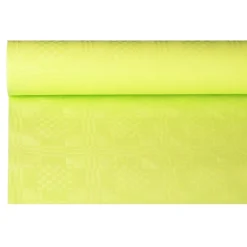 PAPSTAR Papiertischtuch mit Damastprägung 6 m x 1,2 m limonengrün