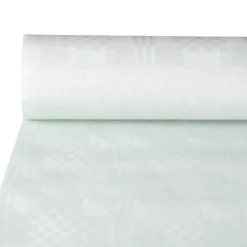 PAPSTAR Papiertischtuch mit Damastprägung 50 m x 0,8 m weiß, 6 x 1 Rolle