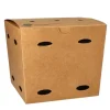 PAPSTAR Pommes-Frites-Boxen, Pappe "pure" 14 cm x 14,5 cm x 14,5 cm braun "100% Fair" groß