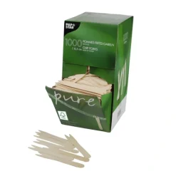 PAPSTAR Pommes-Frites-Gabeln, Holz "pure" 8,5 cm, 6 x 1000 Stück