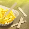 PAPSTAR Pommes-Frites-Gabeln, Holz "pure" 8,5 cm, 20 x 50 Stück