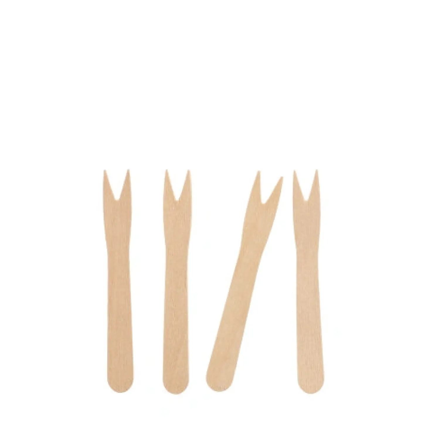PAPSTAR Pommes-Frites-Gabeln, Holz "pure" 8,5 cm, 20 x 50 Stück