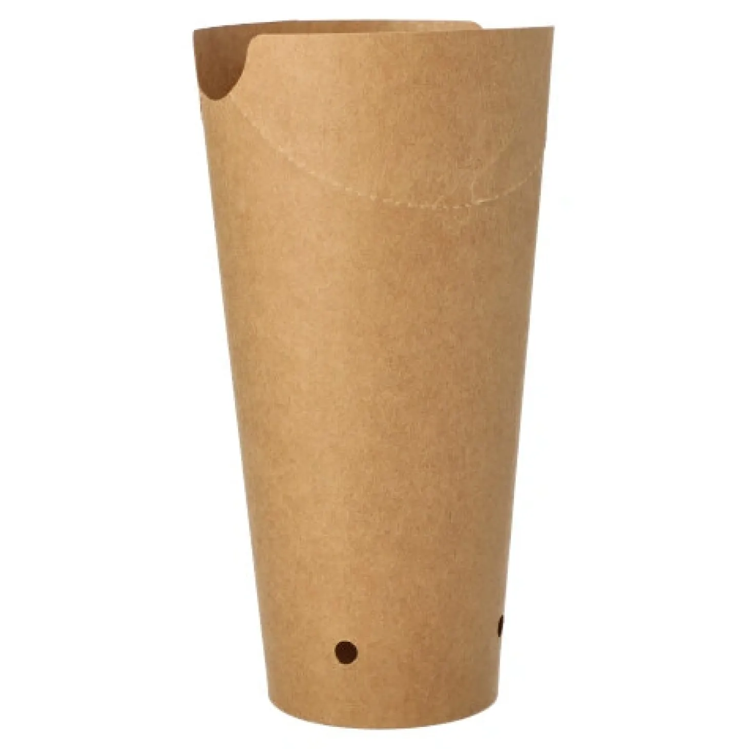 PAPSTAR Pommes-Frites-Schütte, Pappe rund Ø 6 cm, 17,7 cm braun groß