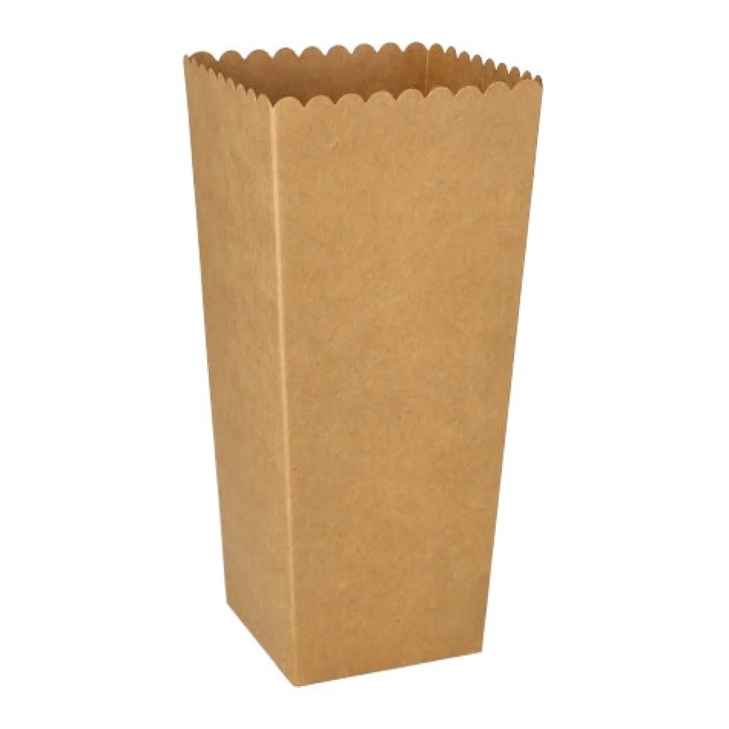 PAPSTAR Popcorn-Boxen Pappe "pure" eckig 1300 ml 19,7 cm x 7 cm x 7 cm braun klein
