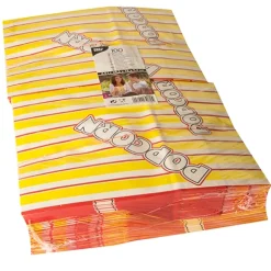 PAPSTAR Popcorn Tüten, Pergament-Ersatz 4,5 l 24,5 cm x 19 cm x 9,5 cm "Popcorn" fettdicht