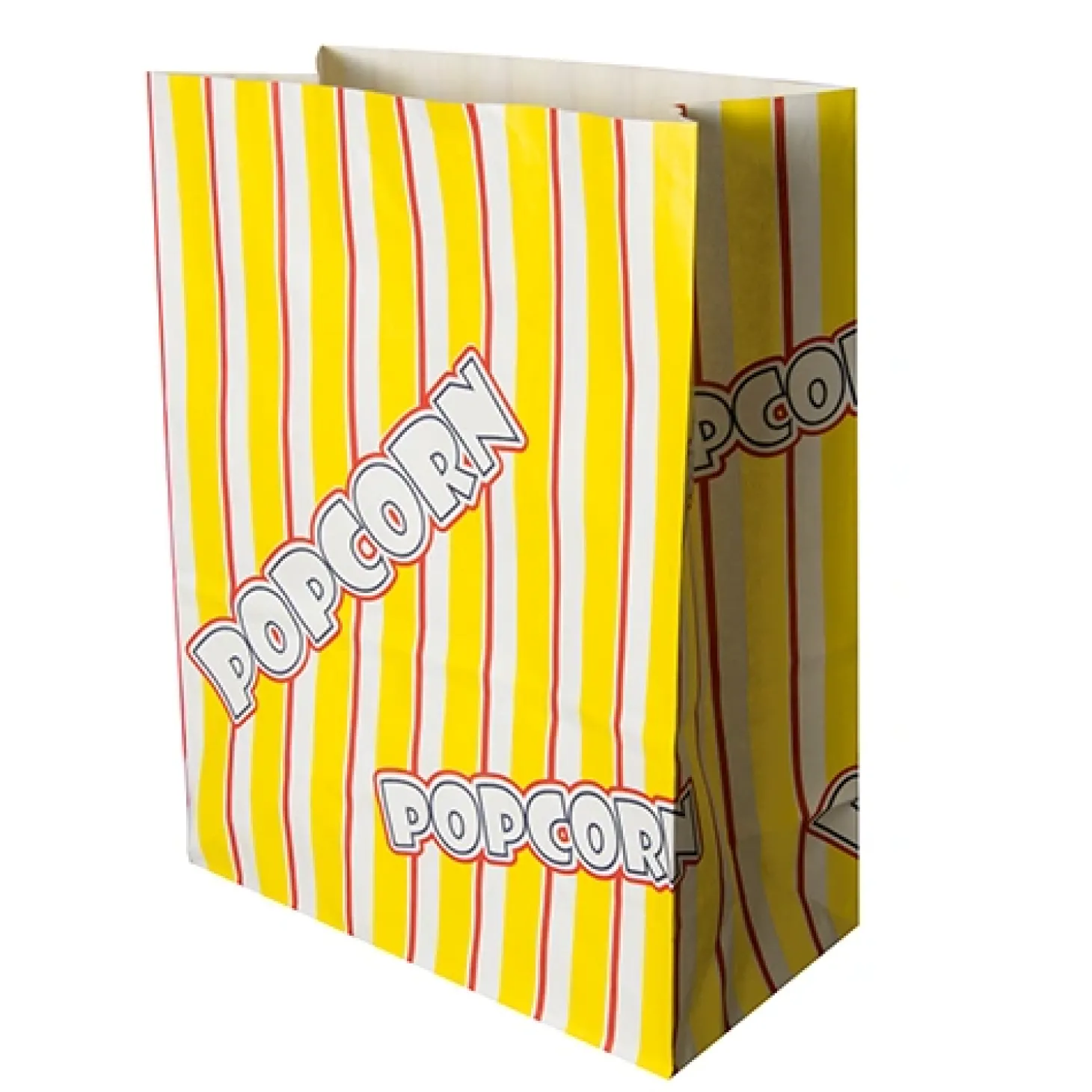 PAPSTAR Popcorn Tüten, Pergament-Ersatz 4,5 l 24,5 cm x 19 cm x 9,5 cm "Popcorn" fettdicht