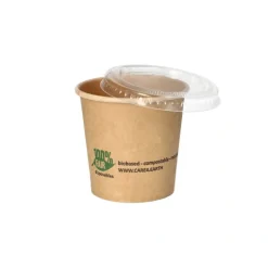 PAPSTAR Portionsbecher, Pappe 90 ml Ø 6 cm, 5,8 cm braun
