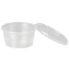 PAPSTAR Pro Pac Dressingbecher mit Deckel, PP rund 80 ml Ø 7 cm, 3,5 cm transparent