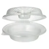 PAPSTAR Pro Pac Feinkost-, Salatschalen, Klappdeckel PP rund 950 ml, 9,2 x 22 x 21,5 cm, Dipfach