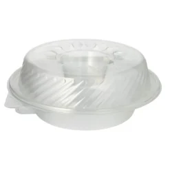 PAPSTAR Pro Pac Feinkost-, Salatschalen, Klappdeckel PP rund 950 ml, 9,2 x 22 x 21,5 cm, Dipfach