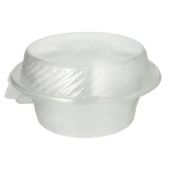 PAPSTAR Pro Pac Feinkost- und Salatschalen mit Klappdeckel PP rund 1400 ml, 11 x 22 x 21,5 cm