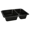 PAPSTAR Pro Pac Mehrweg-Menüschalen PP 2-geteilt 4,5 cm x 22,7 cm x 17,8 cm schwarz