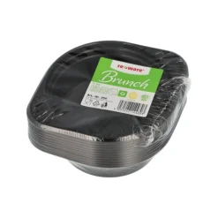 PAPSTAR Pro Pac Mehrweg-Suppenschalen PP 500 ml Ø 15,6 cm, 4,5 cm schwarz