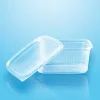 PAPSTAR Pro Pac Verpackungsbecher mit Deckel, PP eckig 250 ml 5,1 cm x 8,69 cm x 11,4 cm transparent