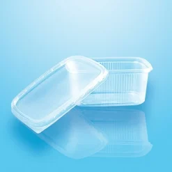 PAPSTAR Pro Pac Verpackungsbecher mit Deckel, PP eckig 200 ml 4,4 cm x 8,9 cm x 11,4 cm transparent