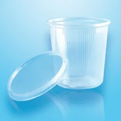 PAPSTAR Pro Pac Verpackungsbecher mit Deckel, PP rund 500 ml Ø 10,5 cm, 10,4 cm transparent