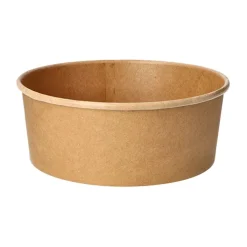 PAPSTAR Salatschalen, Pappe rund 1300 ml Ø 18,4 cm, 7 cm braun