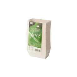 PAPSTAR Saucentrays, Pappe "pure" 3,5 cm x 3 cm x 7 cm weiß "Good Food"