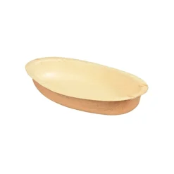 PAPSTAR Schalen, Palmblatt "pure" oval 300 ml 20 cm x 12,5 cm x 3 cm