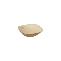 PAPSTAR Schalen Palmblatt "pure" 50 ml 2,5 cm x 9 cm x 9 cm natur "QUADRATO"