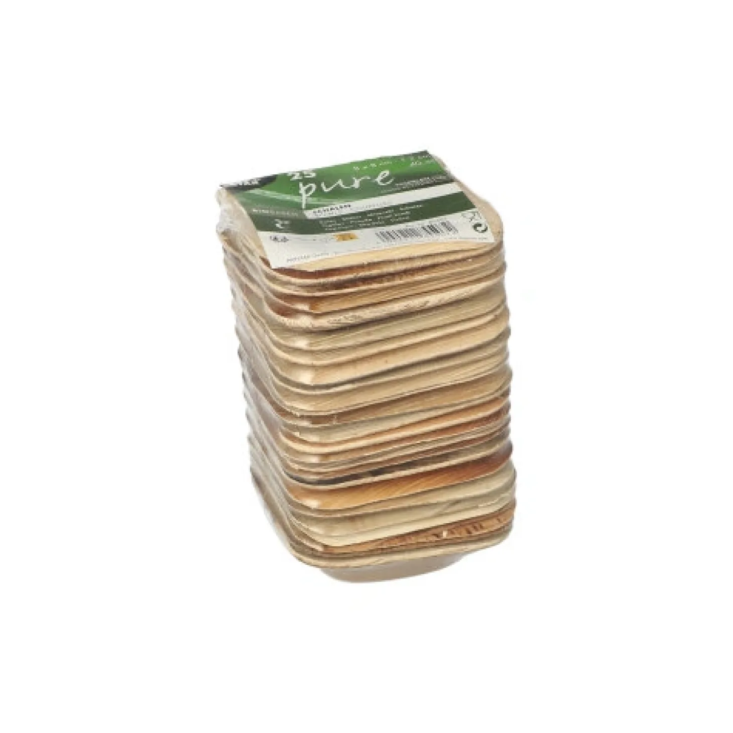 PAPSTAR Schalen, Palmblatt "pure" eckig 40 ml 8 cm x 8 cm x 2 cm
