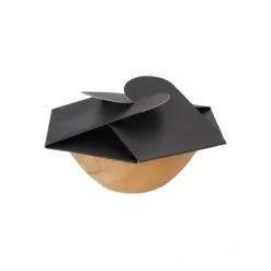 PAPSTAR Schalen, Palmblatt rund 300 ml Ø 15 cm, 5,5 cm mit separatem Flower-Lid