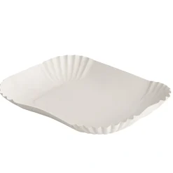 PAPSTAR Schalen, Pappe "pure" eckig 13 cm x 17,5 cm x 3 cm weiß