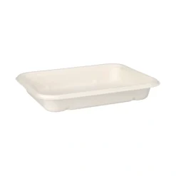 PAPSTAR Schalen, Zuckerrohr "pure" ungeteilt 3 cm x 15,3 cm x 20,3 cm weiß, 6 x 50 Stück