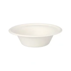 PAPSTAR Schalen, Zuckerrohr "pure" 380 ml Ø 15,5 cm, 4,6 cm weiß, 10 x 12 Stück