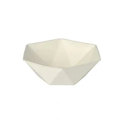 PAPSTAR Schalen Zuckerrohr "pure" 6-eckig 400 ml 5 cm x 16 cm x 14 cm weiß "Diamond", 12 x 12 Stück