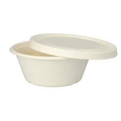 PAPSTAR Schalen, Zuckerrohr "pure" 750 ml Ø 17 cm, 6,5 cm weiß